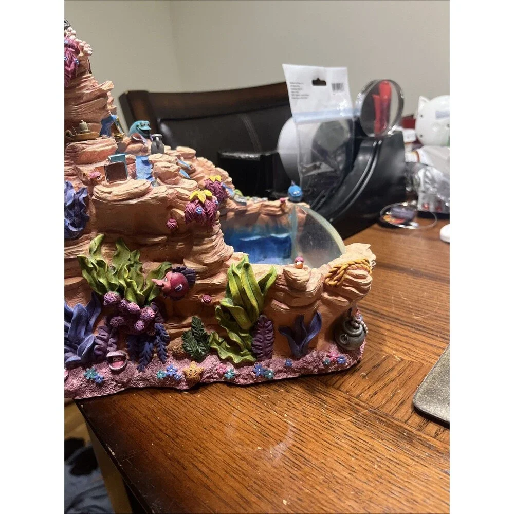 Disney The Little Mermaid Ariel Sebastian Snow Globe Fountain Works Some Damage